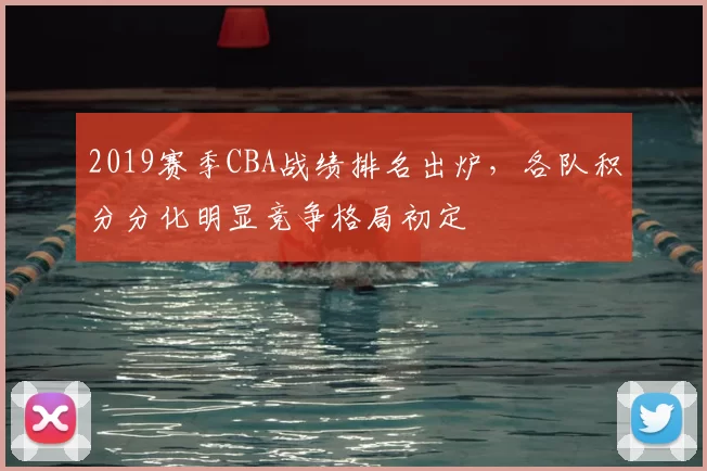 2019赛季CBA战绩排名出炉,各队积分分化明显竞争格局初定